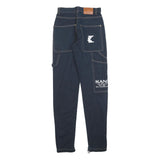 KARL KANI Womens Blue Denim Slim Skinny Cotton Blend Rinse W25 L32 Zip Pocket