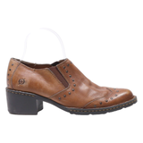 BORN Block Heels Brown Leather Womens UK 5