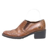 BORN Block Heels Brown Leather Womens UK 5