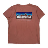 Save Our Home Planet Patagonia Graphic T-Shirt - Large Pink Cotton