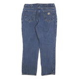 CARHARTT Mens Regular Fit Blue Denim Jeans W38 L32 Classic Cotton Blend Zip