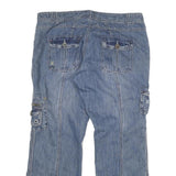 CLOCKHOUSE Womens Relaxed Blue Denim Medium Jeans W38 L32 Casual Cargo Pockets
