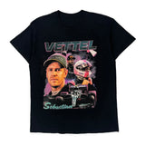 Sebastian Vettel F1 Graphic T-Shirt - Large Black Cotton