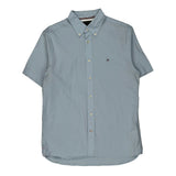 Tommy Hilfiger Short Sleeve Shirt - Medium Blue Cotton