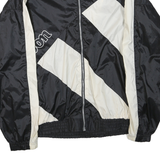 WILSON Mens Black & Cream Zip Jacket XL Polyester Blend Colourblock Lightweight