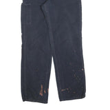 CARHARTT Mens Cotton Blend Navy Relaxed Fit Straight Trousers W31 L34 Workwear