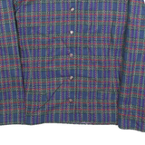 CP COLLECTION Womens Blue Green Wool Blend Checked Button Jacket M Woven