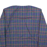 CP COLLECTION Womens Blue Green Wool Blend Checked Button Jacket M Woven