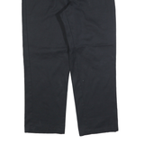 DICKIES Mens Regular Fit Black Cotton Blend Zip Trousers W38 L30 Workwear Pants