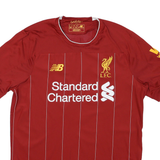 NEW BALANCE Mens Red Liverpool Football T-Shirt M Short Sleeve Round Neck