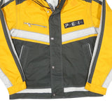 PHENIX Mens Yellow & Grey Sporty Zip Jacket L Polyester Blend Colourblock