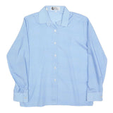 CHARLES DUMONT Womens Blue Printed Shirt Long Sleeve Collared S Light Top