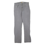 CARHARTT Mens Grey Regular Fit Straight Denim Jeans W33 L34 Workwear Zip Closure
