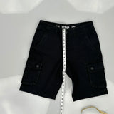 Urban Pipeline Cargo Shorts - 30″ Waist Black Cotton