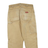 DICKIES Mens Cotton Blend Beige Regular Fit Straight Leg Trousers W32 L26