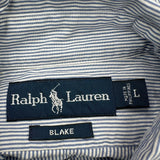 Blake Ralph Lauren Striped Shirt - Large Blue Cotton