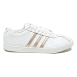 ADIDAS VL Court 2.0 Womens Leather Low Top Trainers White & Rose Gold UK 4.5