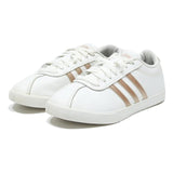 ADIDAS VL Court 2.0 Womens Leather Low Top Trainers White & Rose Gold UK 4.5