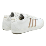 ADIDAS VL Court 2.0 Womens Leather Low Top Trainers White & Rose Gold UK 4.5