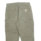 CARHARTT Mens Relaxed Green Cotton Blend Denim W30 L21 Workwear Carpenter Jeans