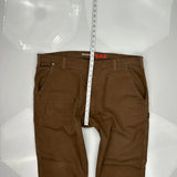 Dickies Carpenter Pants - 40W 32L Brown Cotton Blend