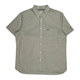 Lacoste Slim Fit Short Sleeve Shirt - XL Grey Cotton