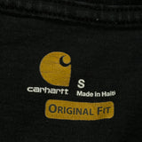 Carhartt Long Sleeve T-Shirt - Small Black Cotton