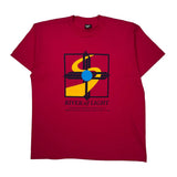 River Of Light Screen Stars Single Stitch T-Shirt - XL Red Cotton Blend