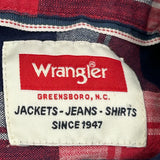 Wrangler Checked Flannel Shirt - XL Navy Cotton