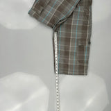 Levis Checked Cargo Shorts - 30W 11L Blue Cotton Blend