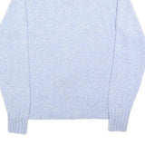 TOMMY HILFIGER Womens Blue Pullover Plain Crew Neck Basic Knit L Cotton Blend