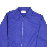 HABAND Womens Blue Fleece Jacket L Polyester Blend Zip Closure Elastic Hem