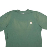 CARHARTT Mens Green Pocket T-Shirt XL Short Sleeve Crew Neck Cotton Casual
