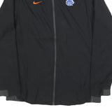 NIKE Mens Black Orange Sports Swoosh Zip Jacket M Polyester Blend Plain