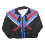 AVAIT SPORTIF Mens Black Blue & Red Colourblock Track Jacket L Polyester Blend