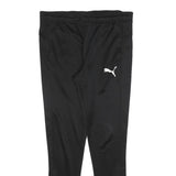 PUMA Mens Joggers Black S W32 L28 Polyester Blend Slim Tapered Fit Sports