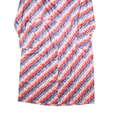 LAUSANIA Womens Red & Pink & Blue Print Day Polyester Dress L Button Sleeve