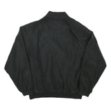 WORLD OF BASIC Mens Black Jacket L Polyester Blend Bomber Zip Casual Outerwear