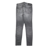 CALVIN KLEIN JEANS Womens Grey Slim Skinny Denim Medium W26 L26 Cotton Blend Zip