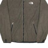THE NORTH FACE Womens Grey & Black Zip Up Fleece Jacket M Polyester Outdoor