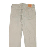 LEVI'S Mens Cotton Blend Beige Regular Straight Trousers W32 L31 Classic Zip
