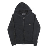 PHILIPP PLEIN Womens Black Cotton Blend Zip Up Hoodie M Skull Graphic Lace Trim