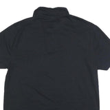 CALVIN KLEIN JEANS Mens Black Cotton Blend Short Sleeve Plain Polo Shirt XL