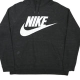 NIKE Mens Black Hoodie M Cotton Blend Pullover Casual Logo Sweatshirt
