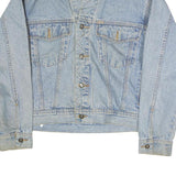 EXP Mens Blue Denim Jacket M Cotton Classic Button Closure Casual Denim Jacket
