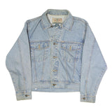 EXP Mens Blue Denim Jacket M Cotton Classic Button Closure Casual Denim Jacket