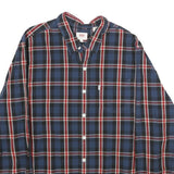 LEVI'S Mens Blue Red & White Check Shirt L Cotton Long Sleeve Casual Button
