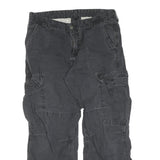 CARHARTT Mens Cotton Black Regular Cargo Trousers W33 L26 Durable Workwear