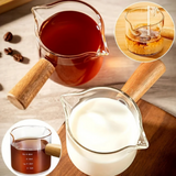 Anygleam Measuring Cup 100ml With Wooden Handle Dual Spout Kitchen Tools
