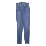 LEVI'S 721 Womens Jeans Blue Slim Skinny Denim Medium W26 L30 Stretch Zip